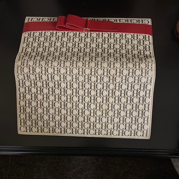 Carolina Herrera White and Red Tote Bag - Picture 6 of 7